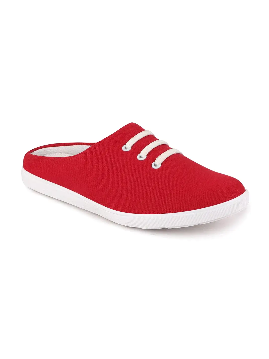 Men Red Casual Canvas Slip-On Shoes