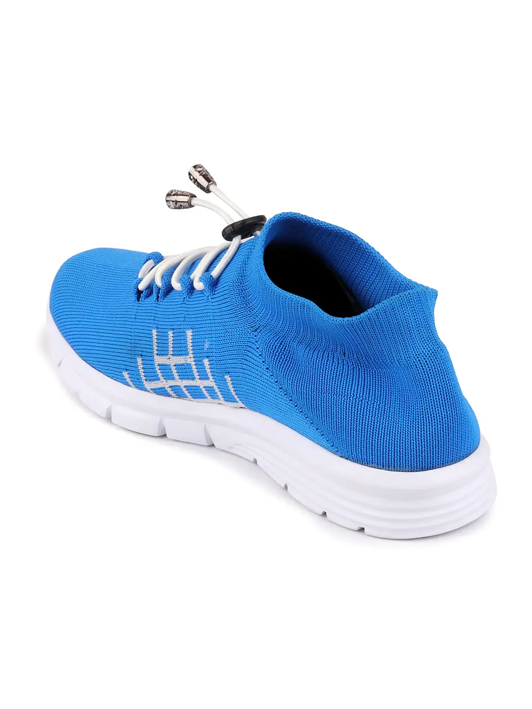 Men Sky Blue Sports Lace-Up Walking Shoes