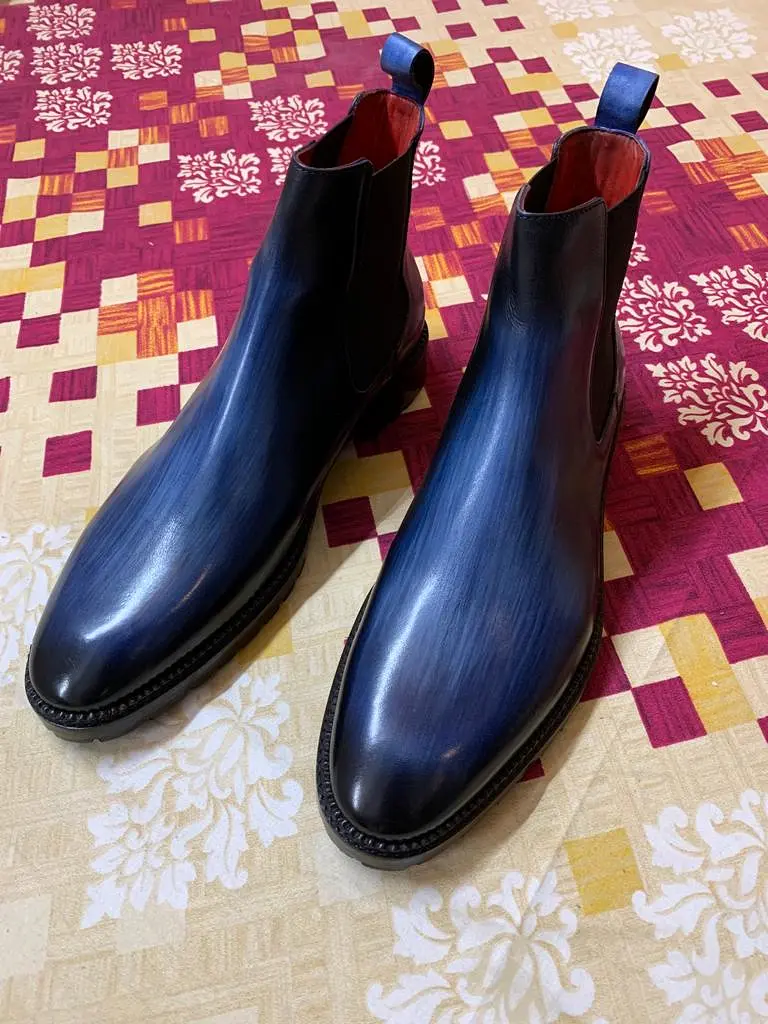 Mens Chelsea Boots- Navy