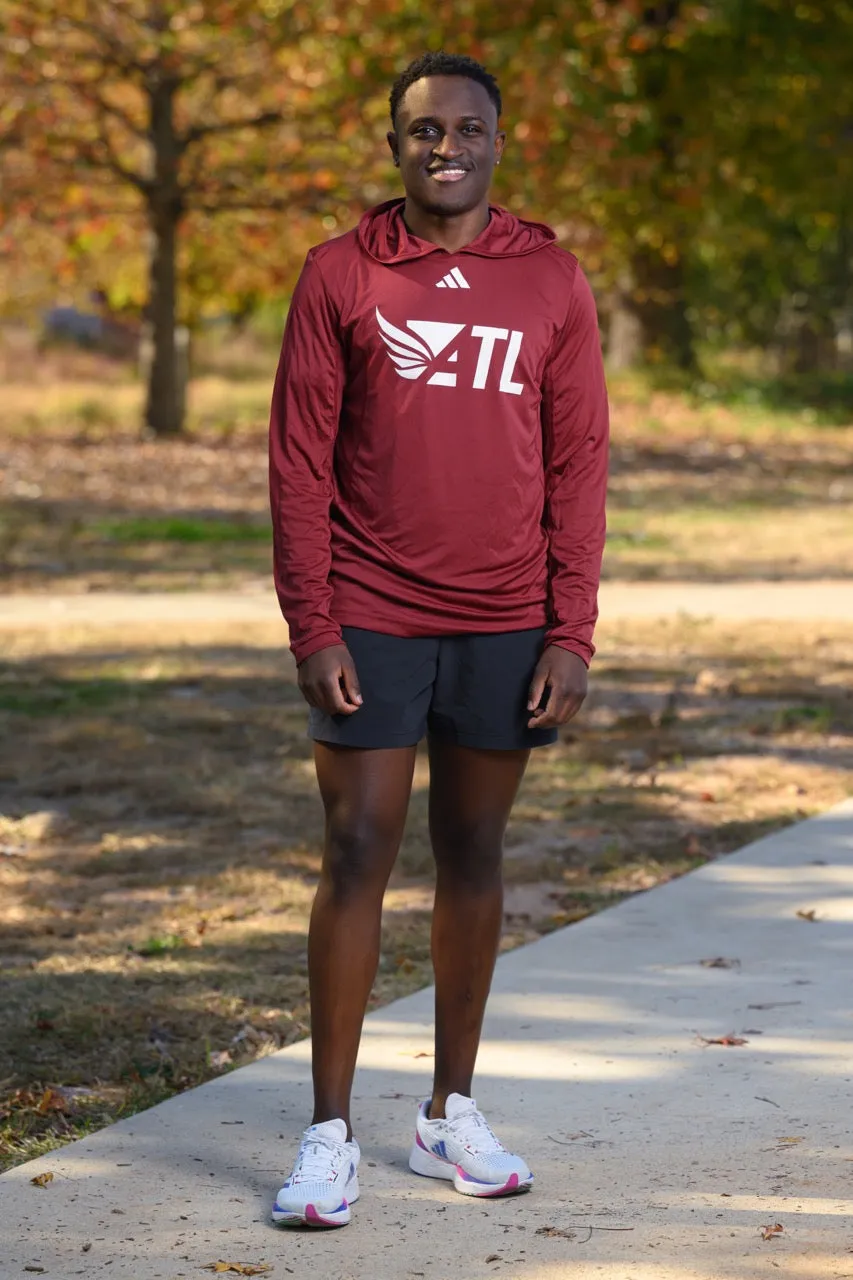 Men's LS Lightweight Hoodie - Burgundy