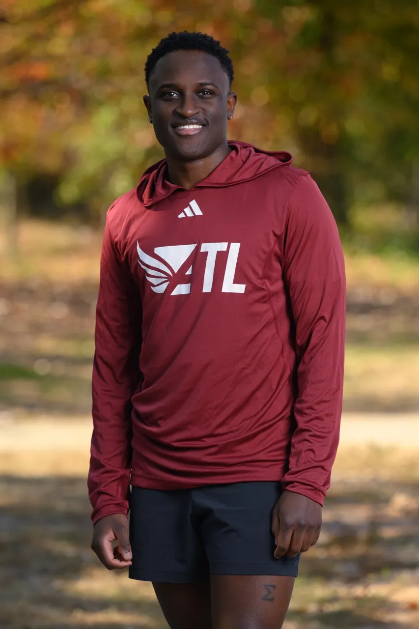 Men's LS Lightweight Hoodie - Burgundy