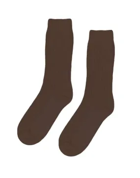 Merino Wool Blend Coffee Brown Socks | Colorful Standard | Watch Wear