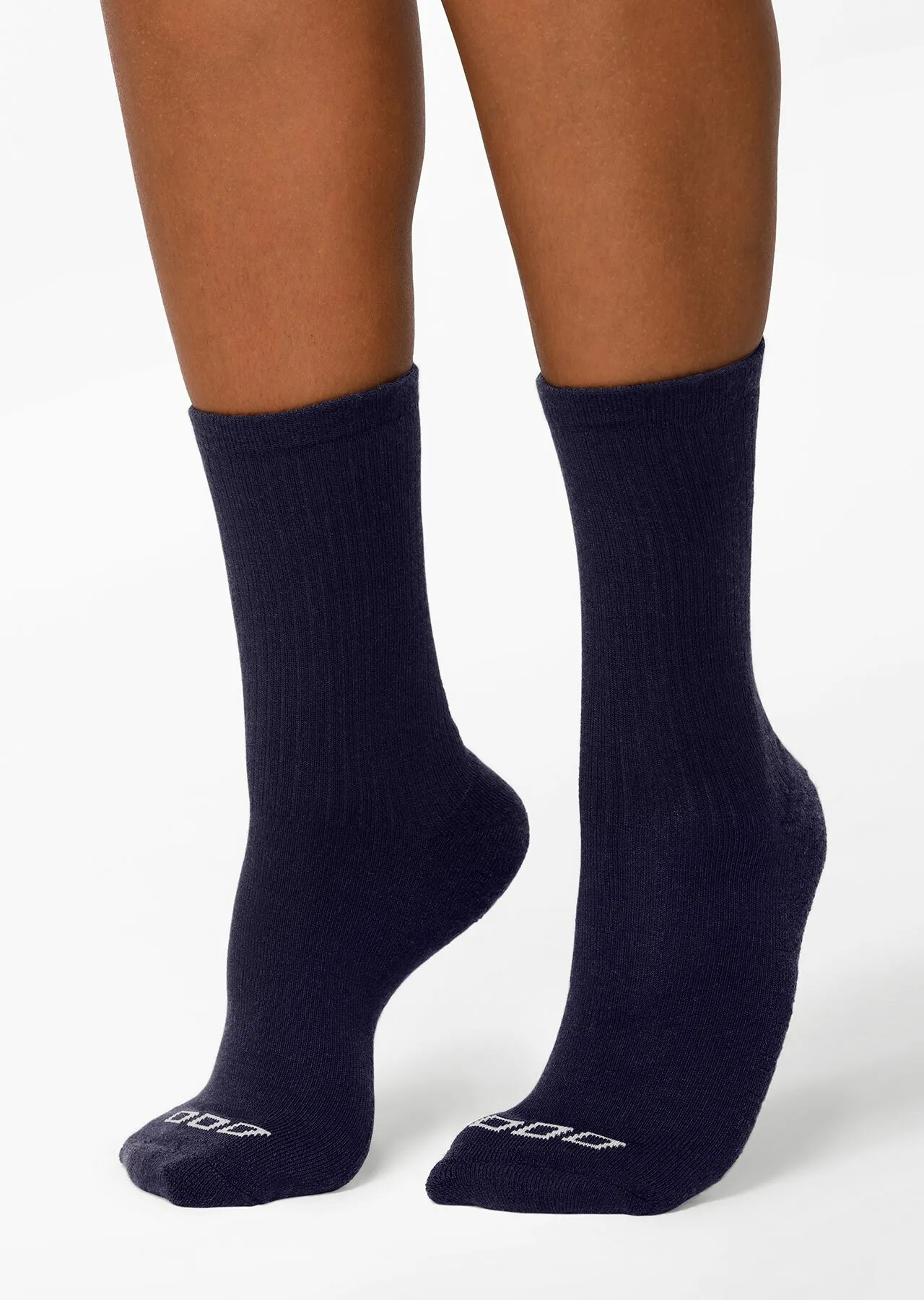 Merino Wool Blend Quarter Crew Sock | Blue | Socks | Lorna Jane Australia