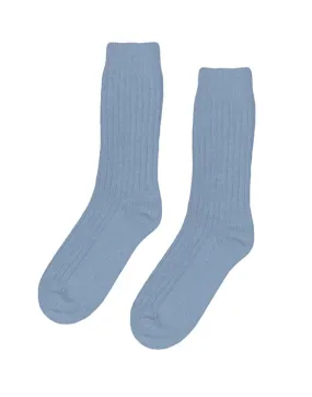 Merino Wool Blend Stone Blue Socks | Colorful Standard | Watch Wear