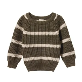 Nature Baby Billy Jumper - Seed/Oatmeal Marl Stripe