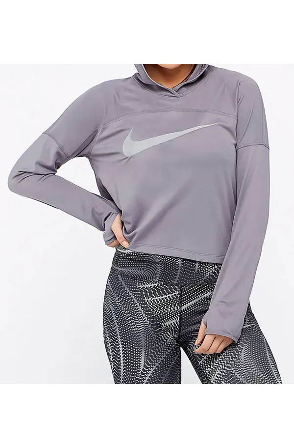 Nike Women Dry Fit Training Hoodie Grey