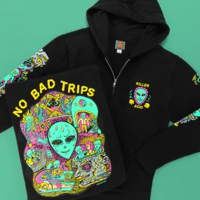 No Bad Trips Black Zip Up Hoodie