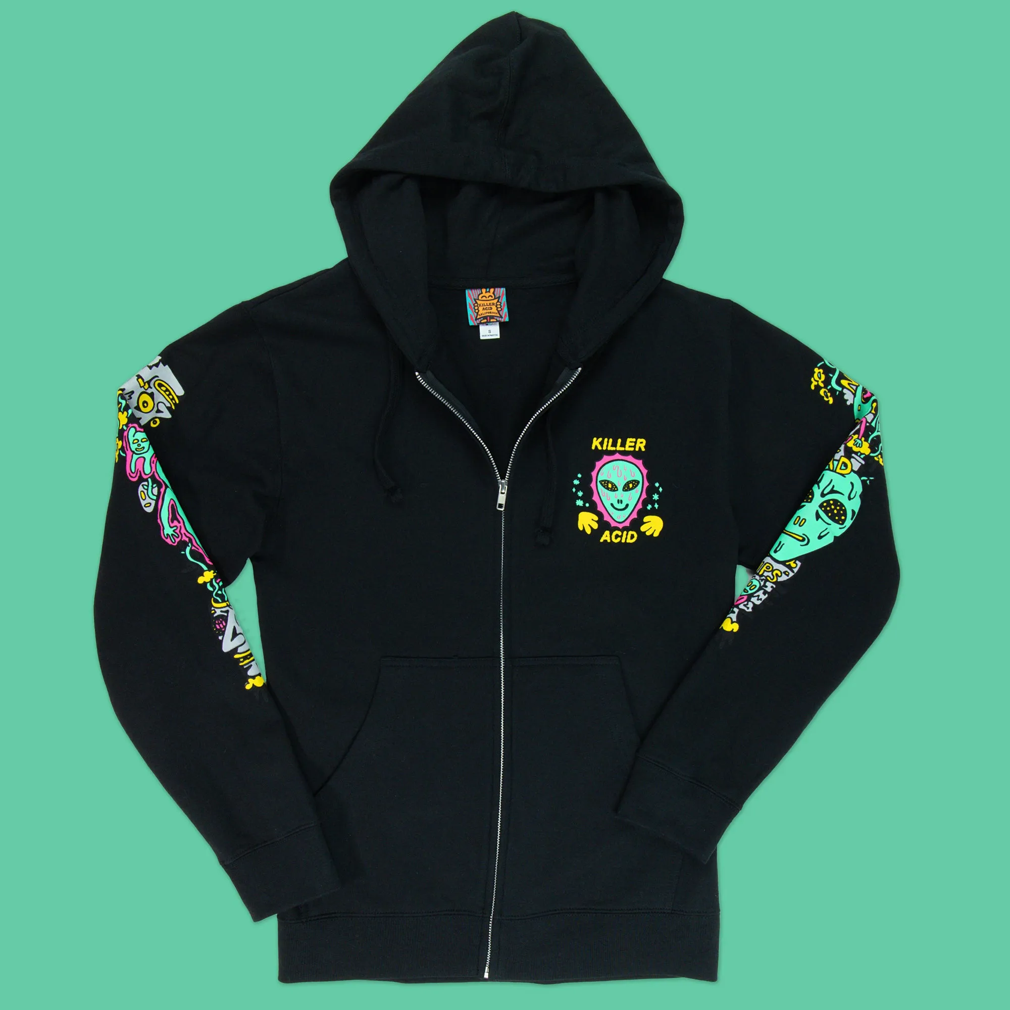 No Bad Trips Black Zip Up Hoodie