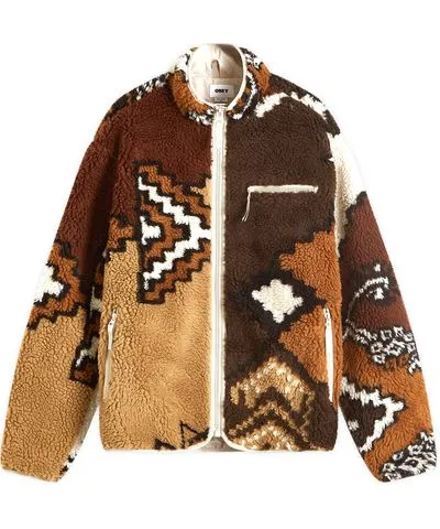 Obey Men's Moroccan Rug Sherpa Jacket