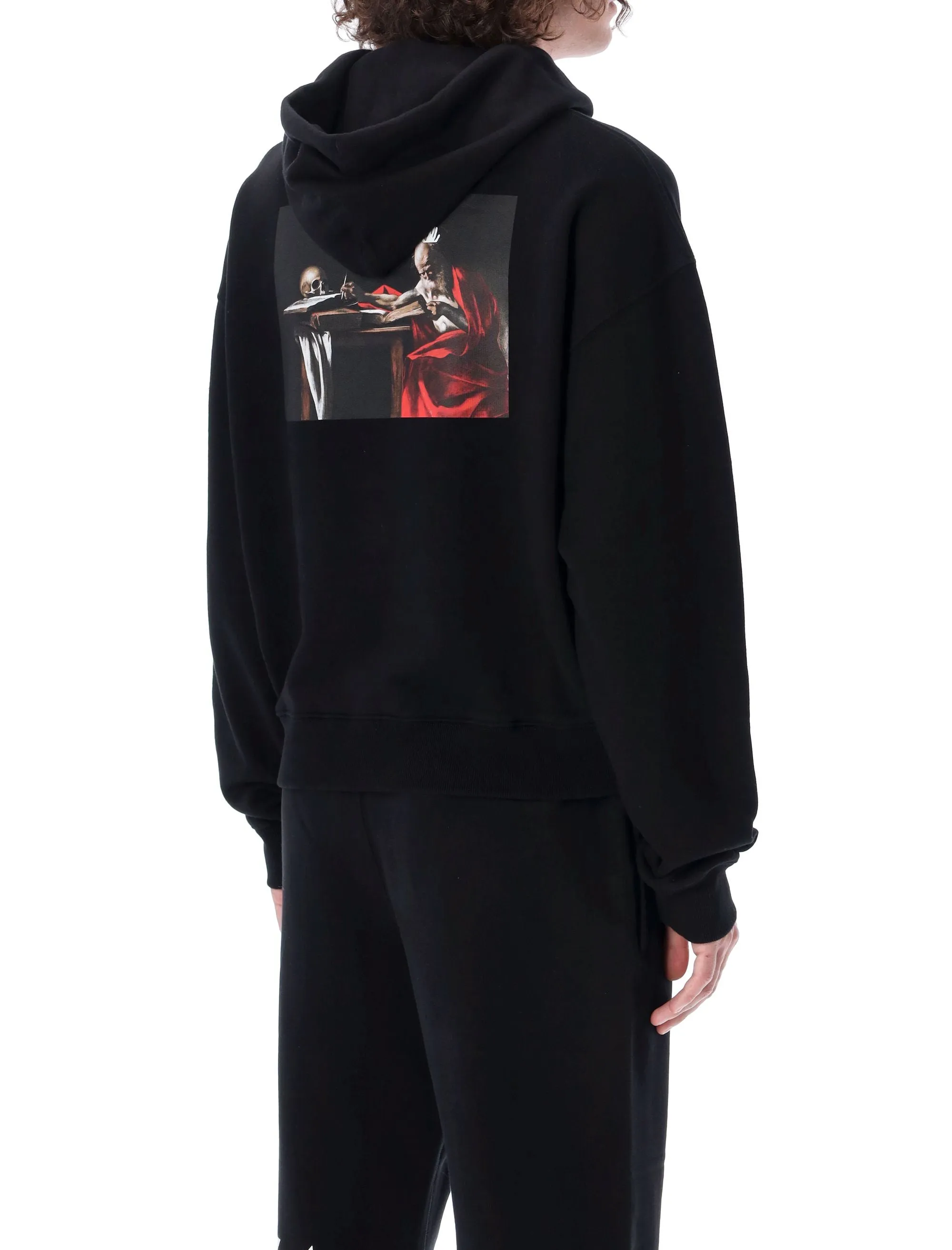 Off-White Caravaggio Paint Over Drawstring Hoodie