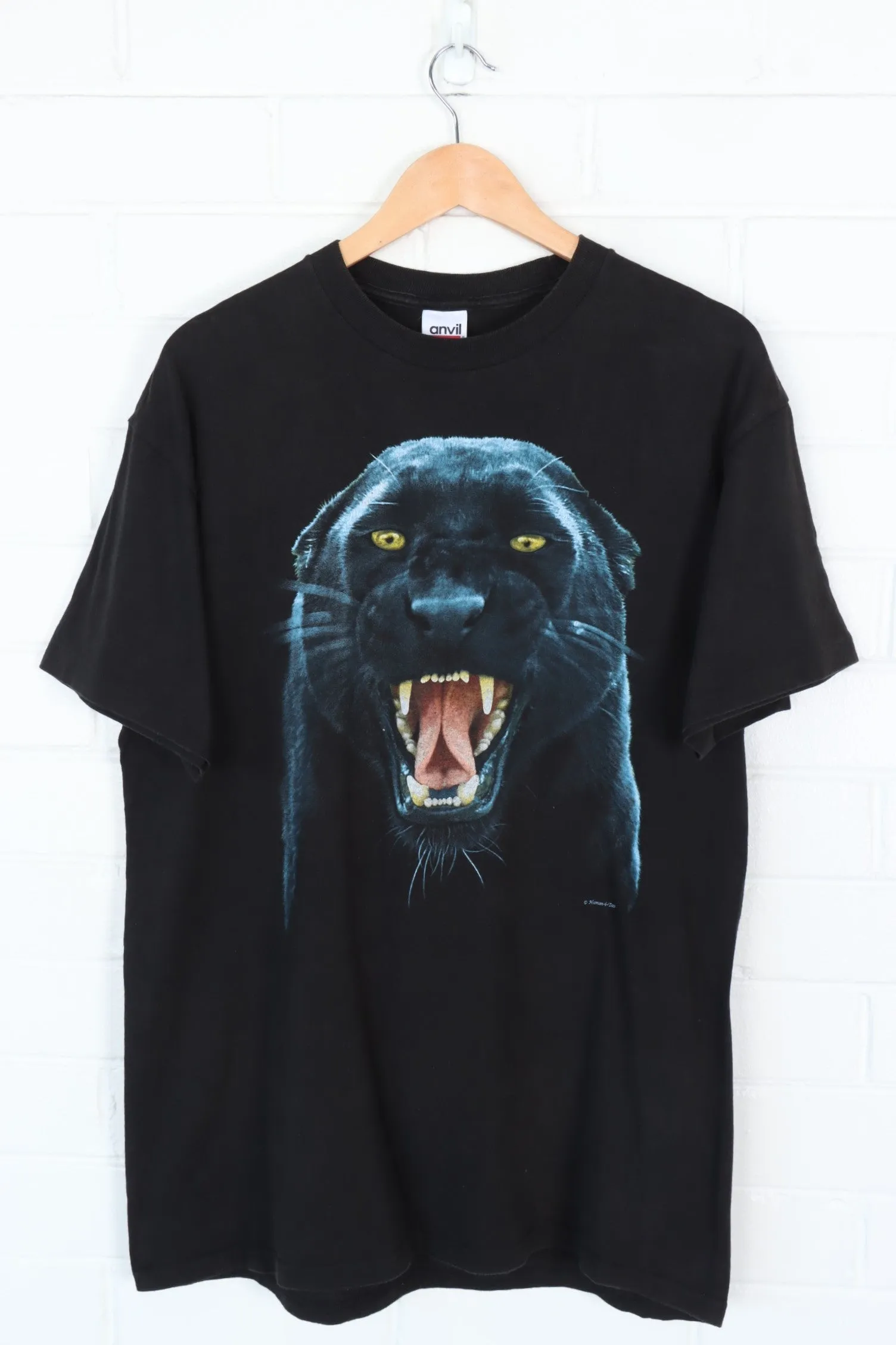 Panther Blue & Black Animal Graphic Tee (L-XL)