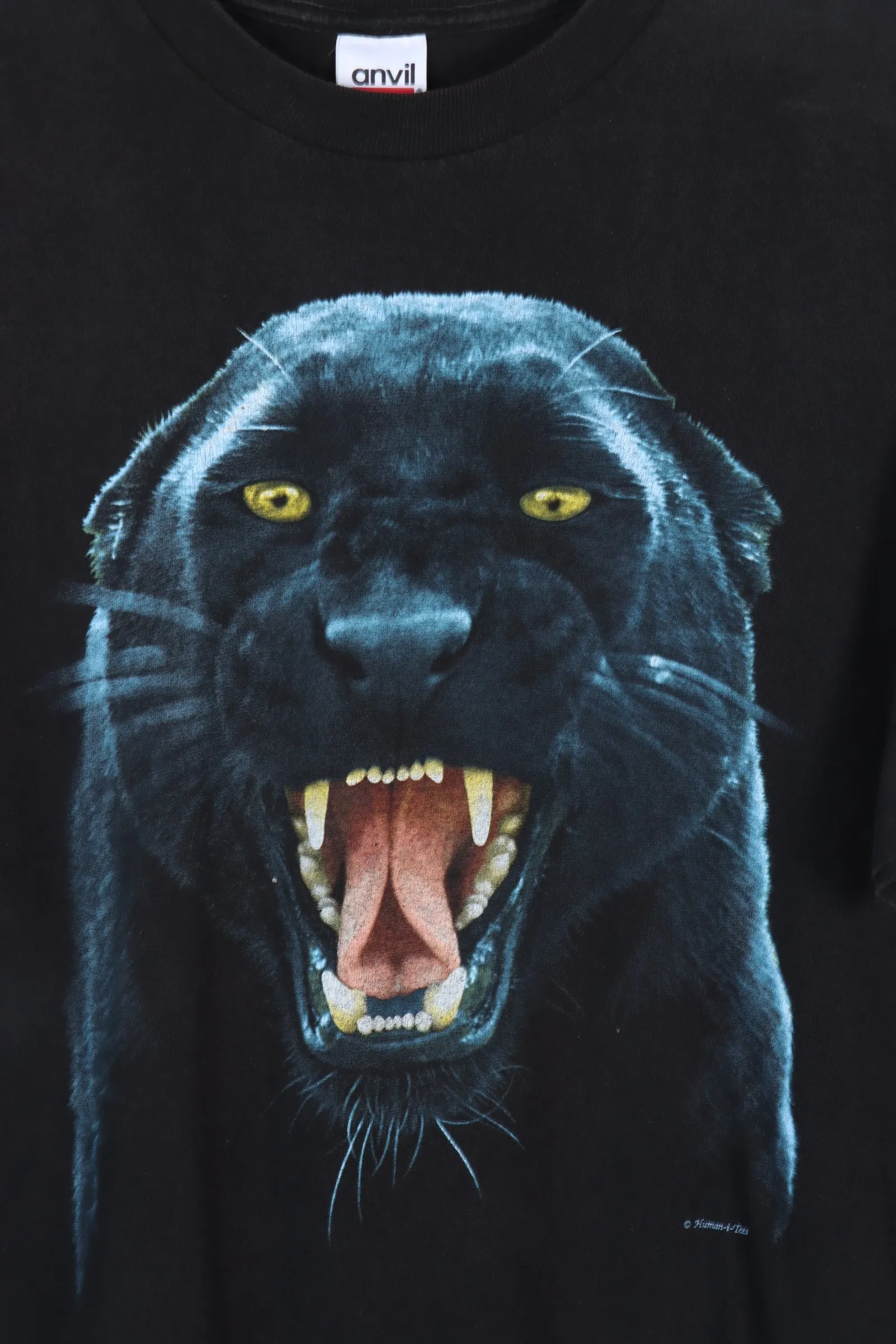 Panther Blue & Black Animal Graphic Tee (L-XL)