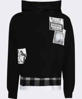 Paris Laundry Reconstructed Hoodie Black