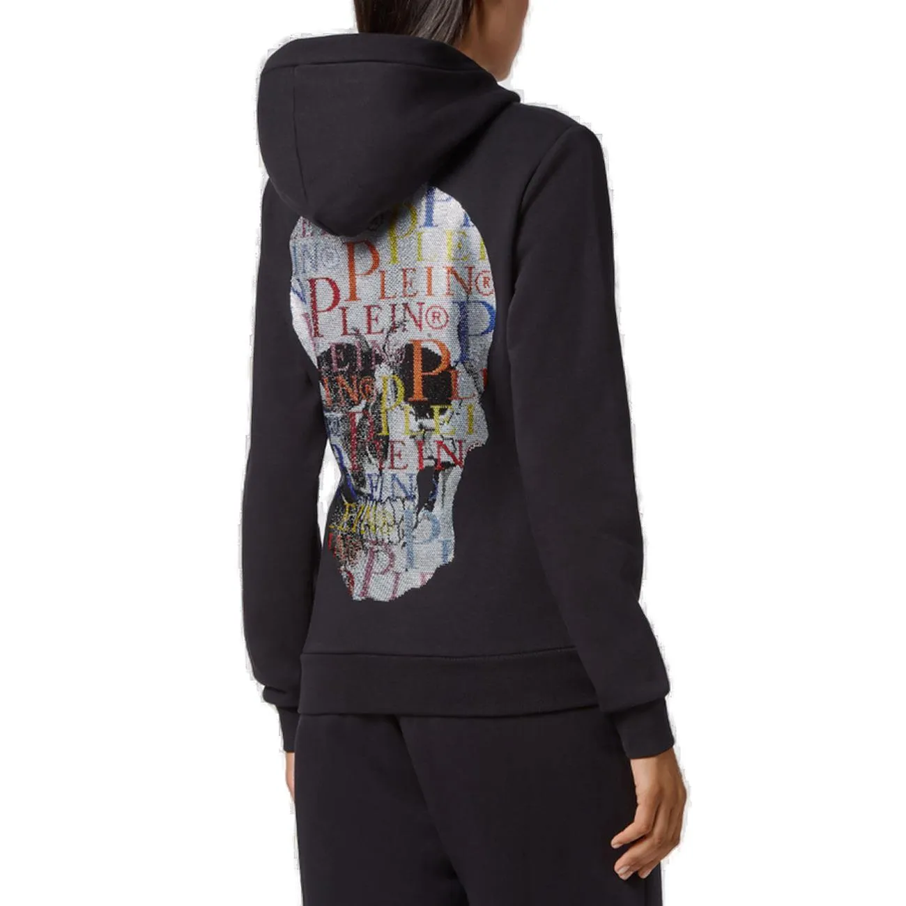 Philipp Plein Skull Printed Zip-Up Hoodie