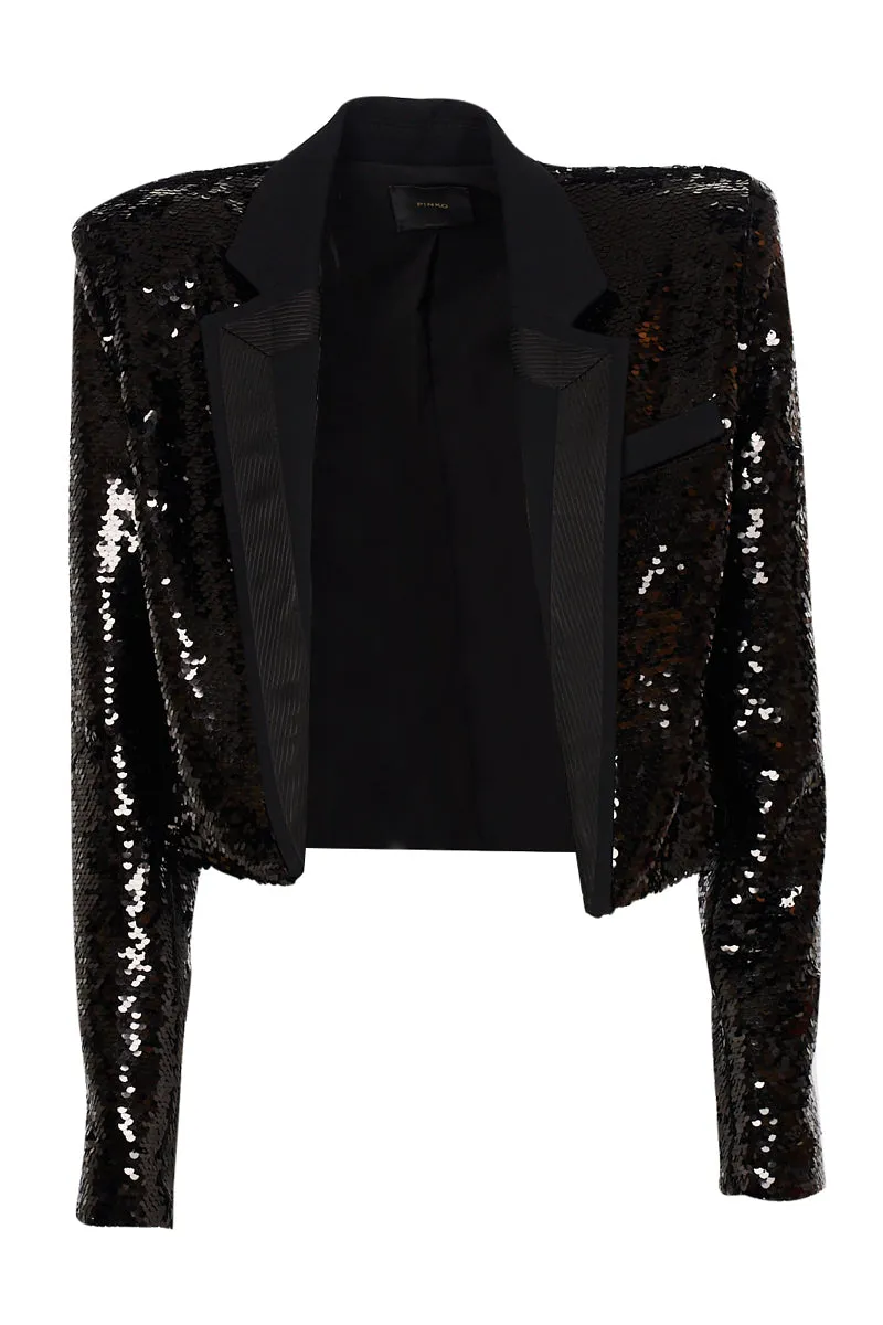 Pinko Allover Sequin Embellished Jacket