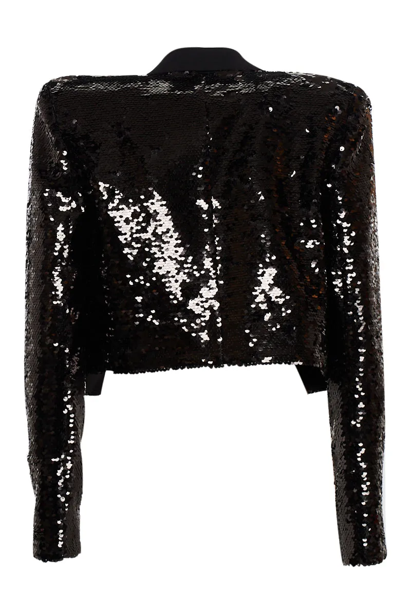 Pinko Allover Sequin Embellished Jacket