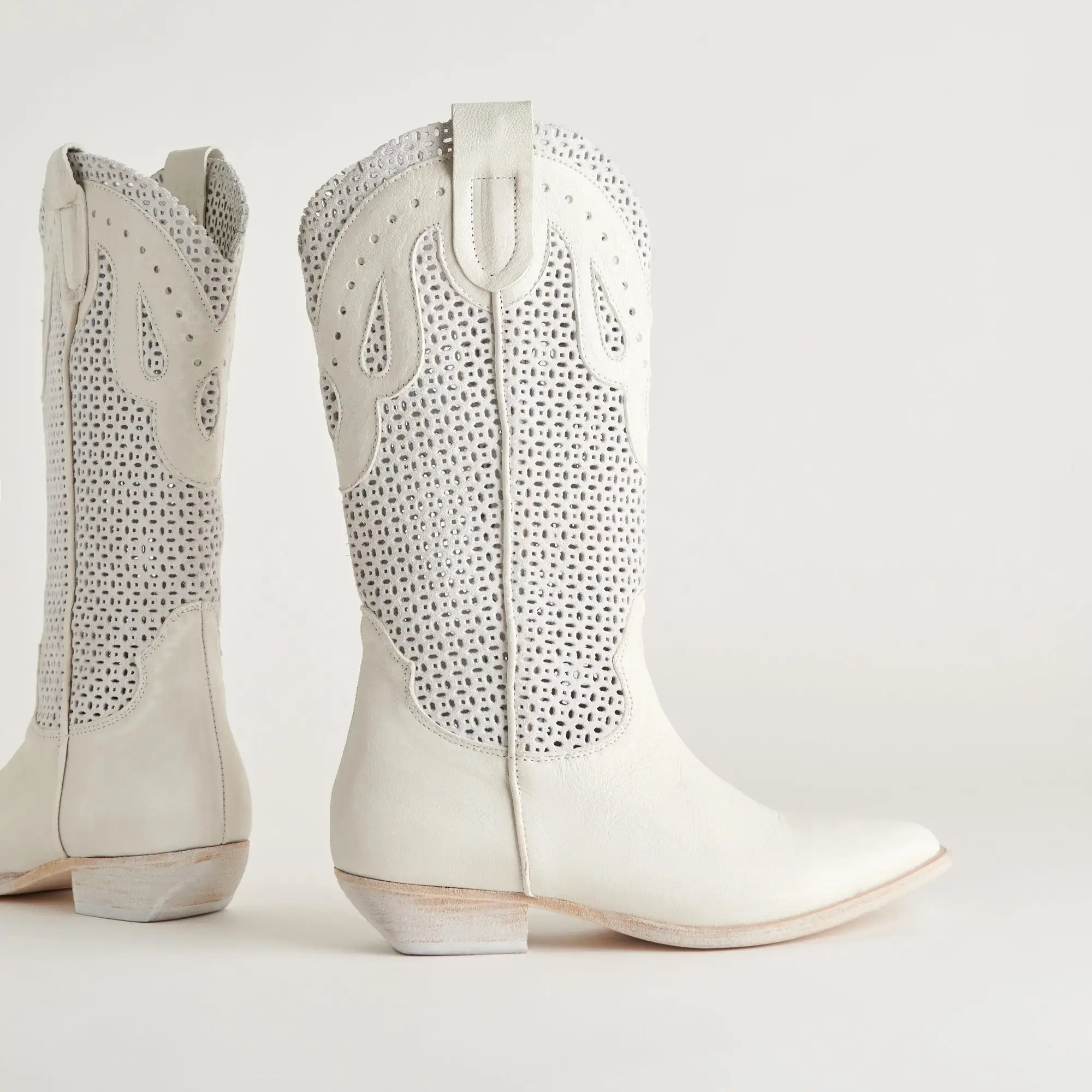 RANCH BOOTS IVORY LEATHER