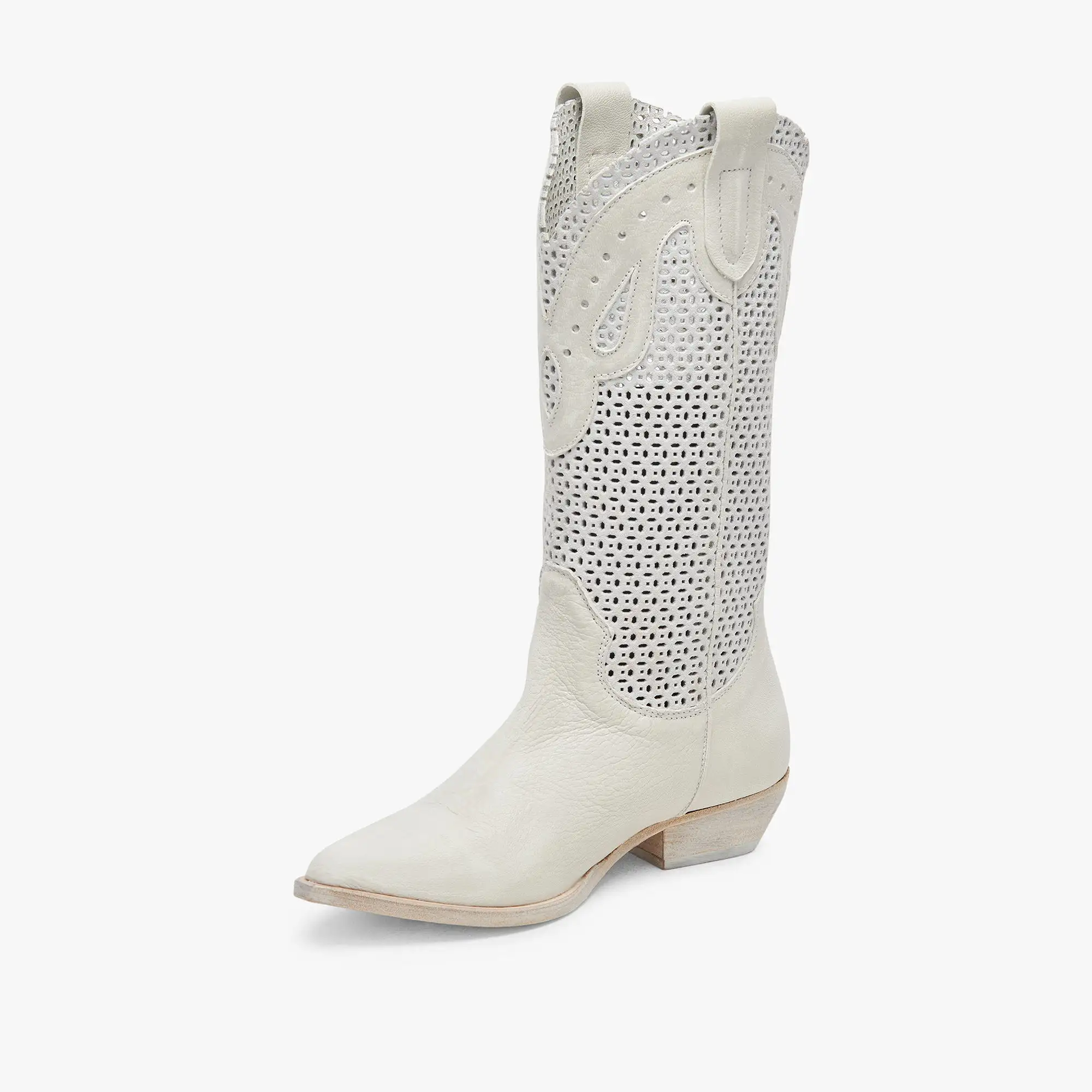 RANCH BOOTS IVORY LEATHER