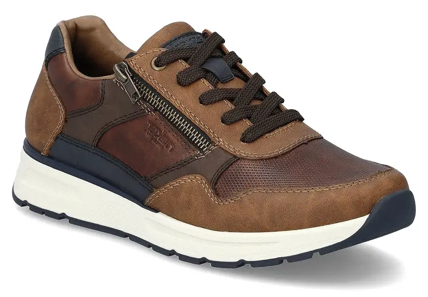 Rieker B0701-24 Mens Leather Lace Up Trainer