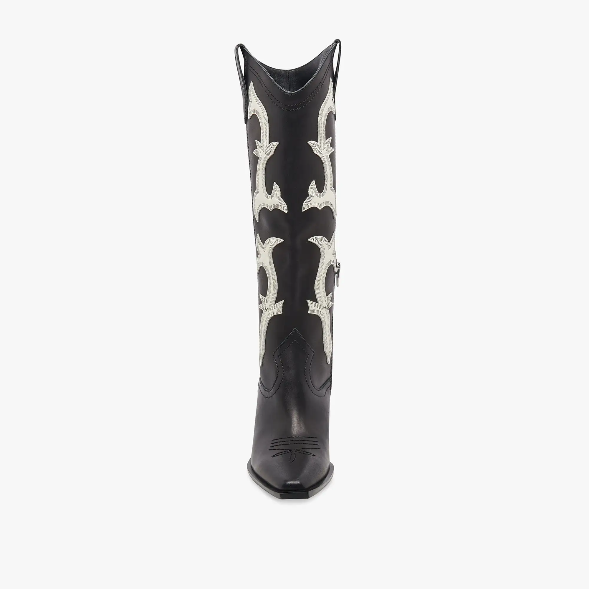 SAMARE BOOTS BLACK WHITE LEATHER