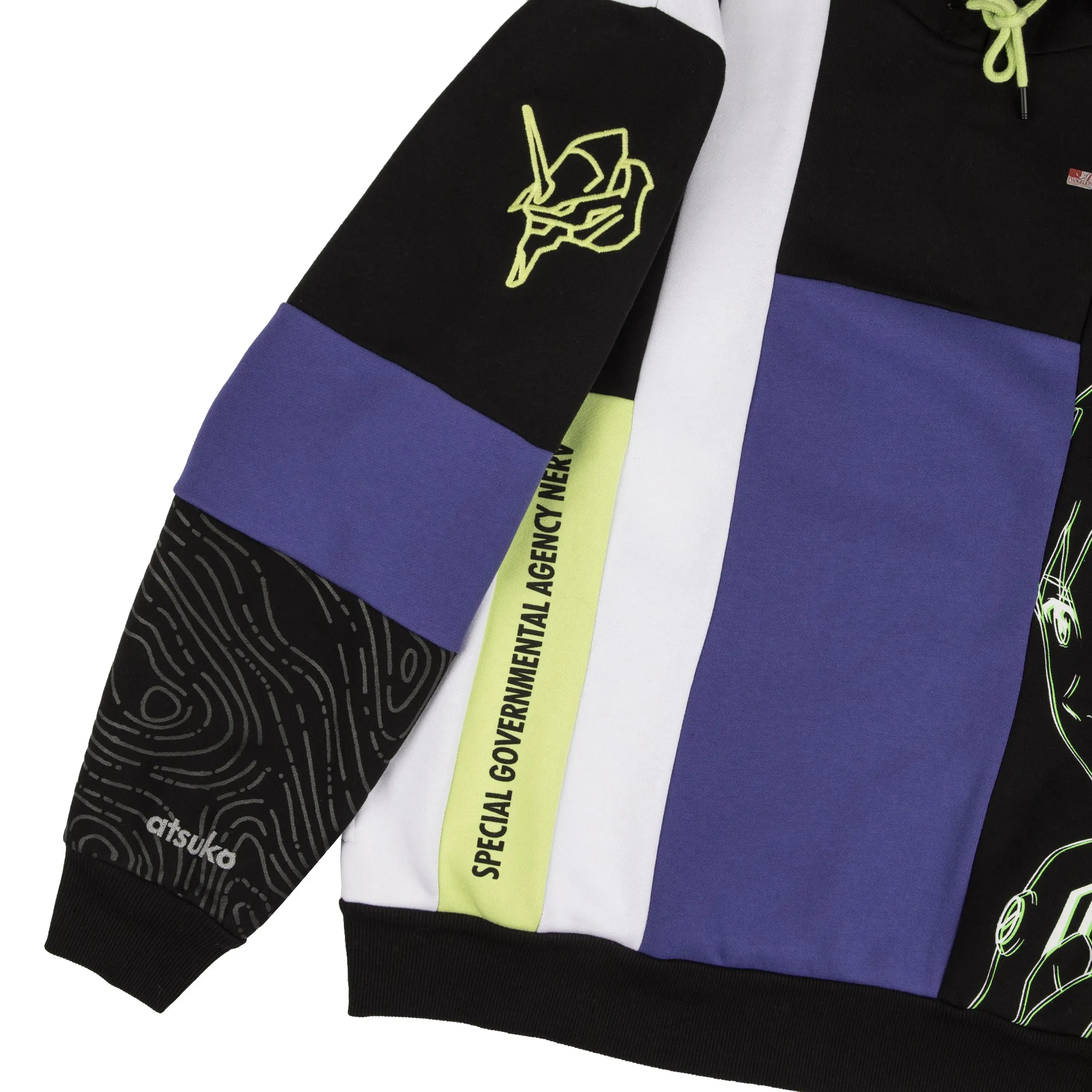 Shinji and Eva Unit-01 Patchwork Hoodie