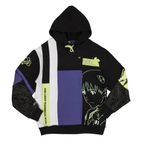 Shinji and Eva Unit-01 Patchwork Hoodie