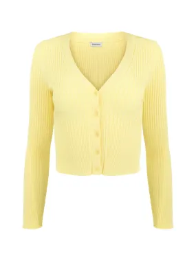 Simkhai Ailany Shrunken Cardigan in Sulfur