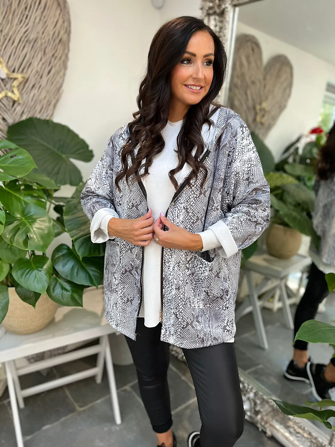 Snake Print Zip Jacket Rosie