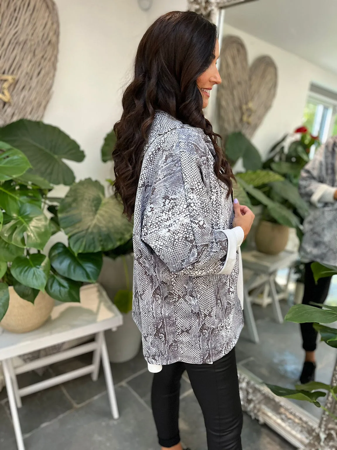 Snake Print Zip Jacket Rosie