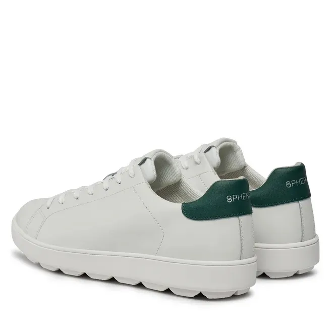 SNEAKERS  GEOX UOMO SPHERICA ECUB-1 BIANCO/VERDE U45GPA 0009B C1966