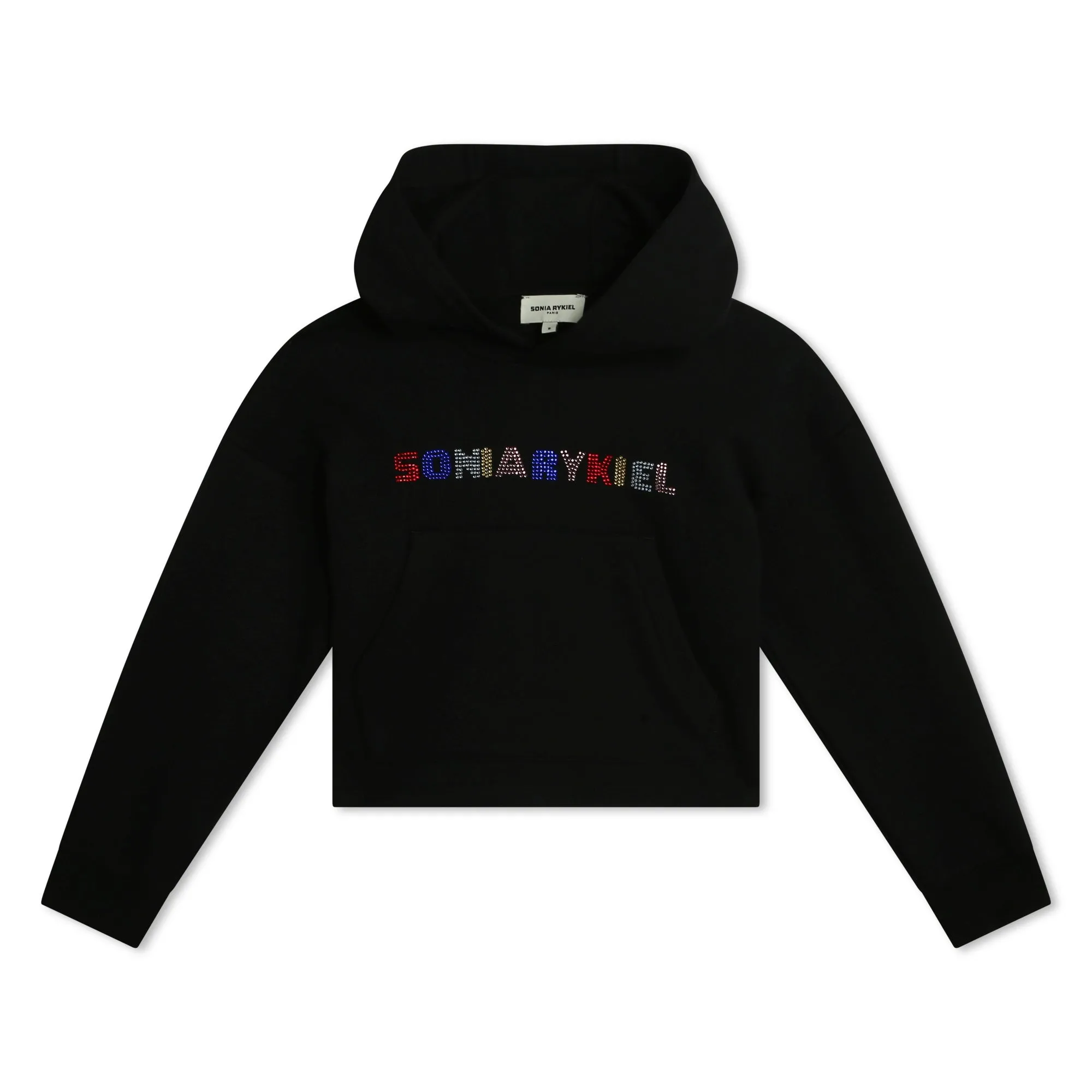 Sonia Rykiel Rhinestone Logo Pull Over Hoodie