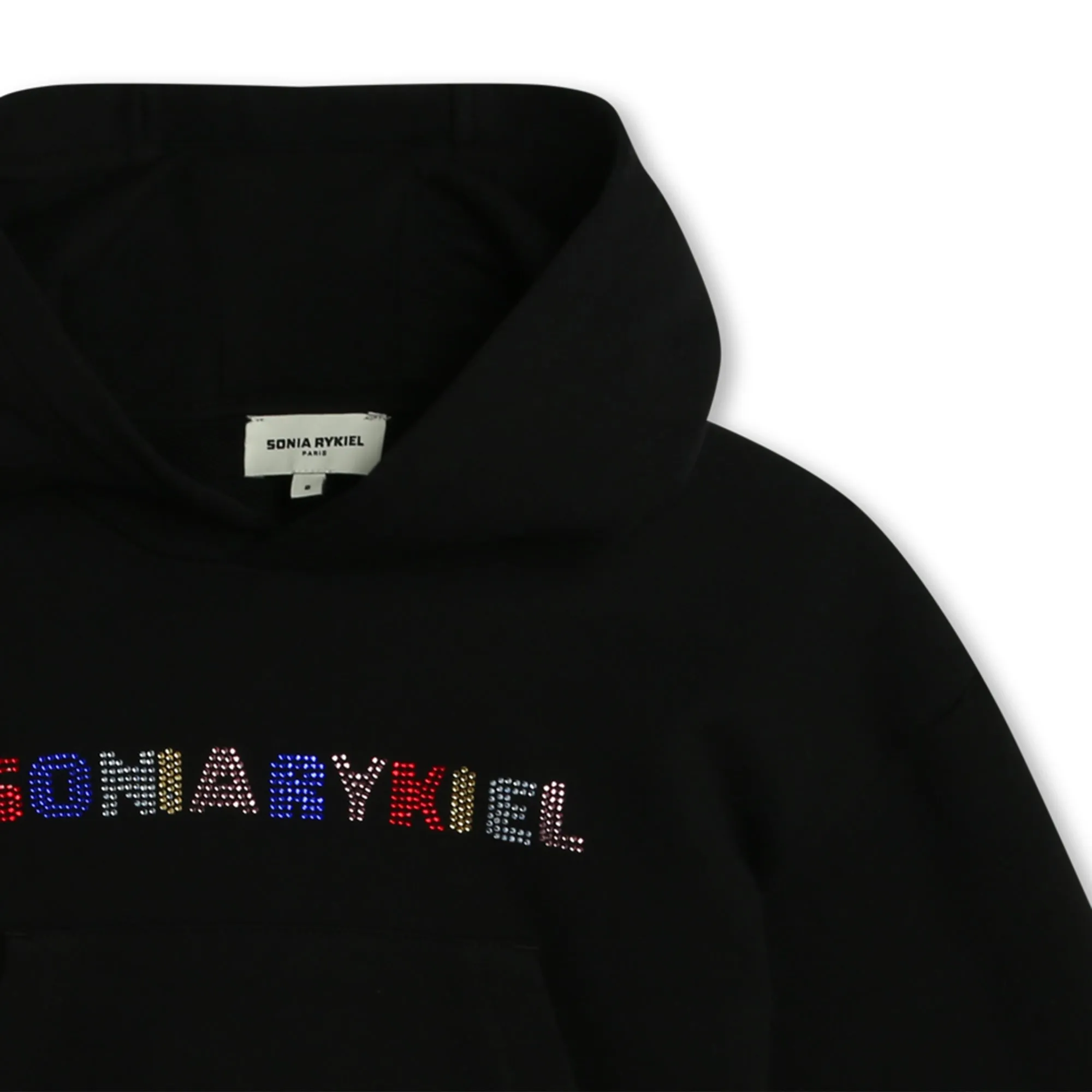 Sonia Rykiel Rhinestone Logo Pull Over Hoodie