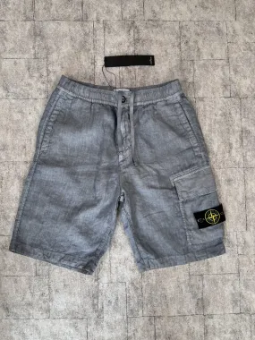 STONE ISLAND LINEN CARGO SHORTS