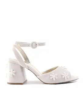 STORIES - VELVET PEARL FLOWER BRIDAL SHOES