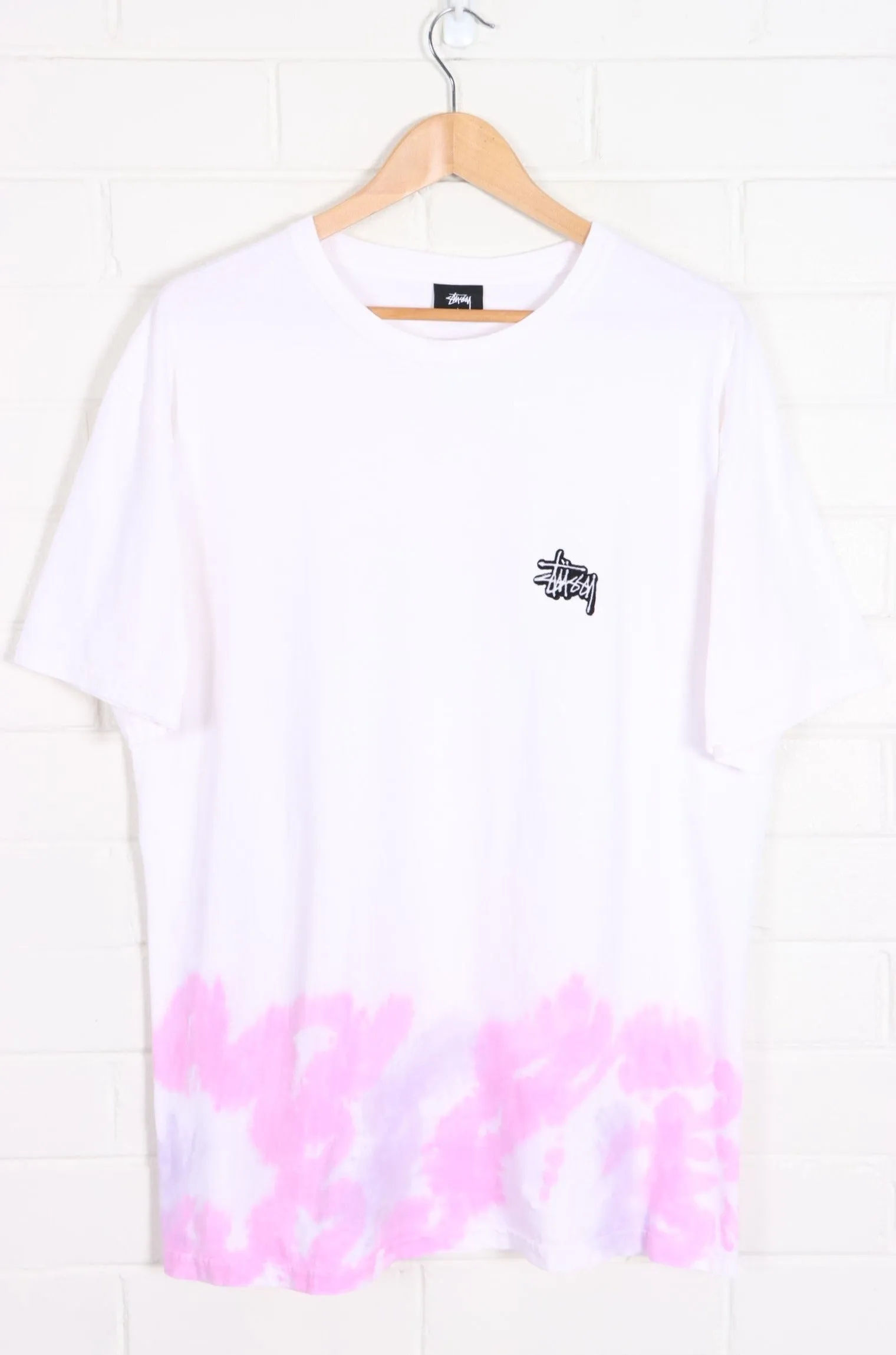 STUSSY Embroidered Logo Stamped T-Shirt (L)