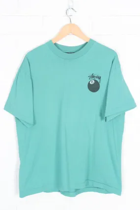 STUSSY Mint 8-Ball Front & Back Single Stitch Tee (XL)