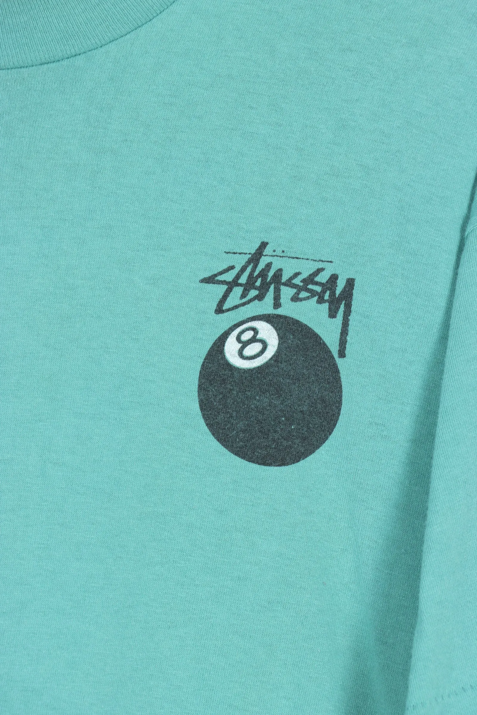 STUSSY Mint 8-Ball Front & Back Single Stitch Tee (XL)