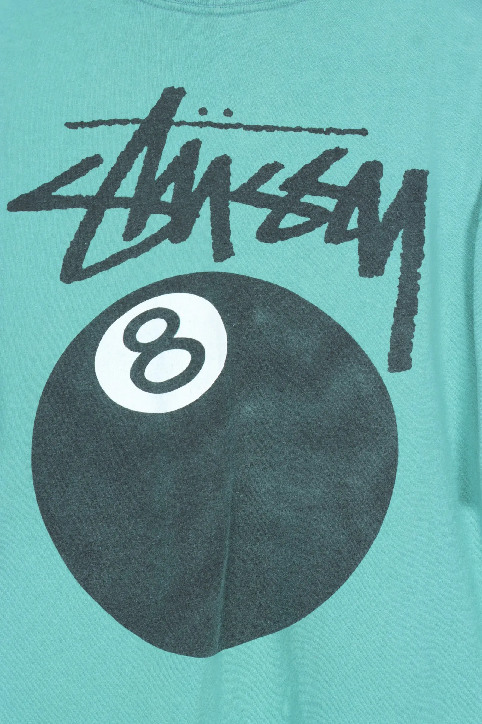 STUSSY Mint 8-Ball Front & Back Single Stitch Tee (XL)