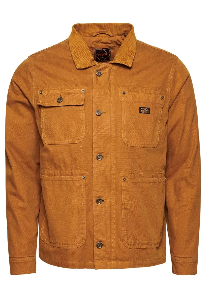 Superdry Vintage Ranch Canvas Jacket Denim Co Tobacco