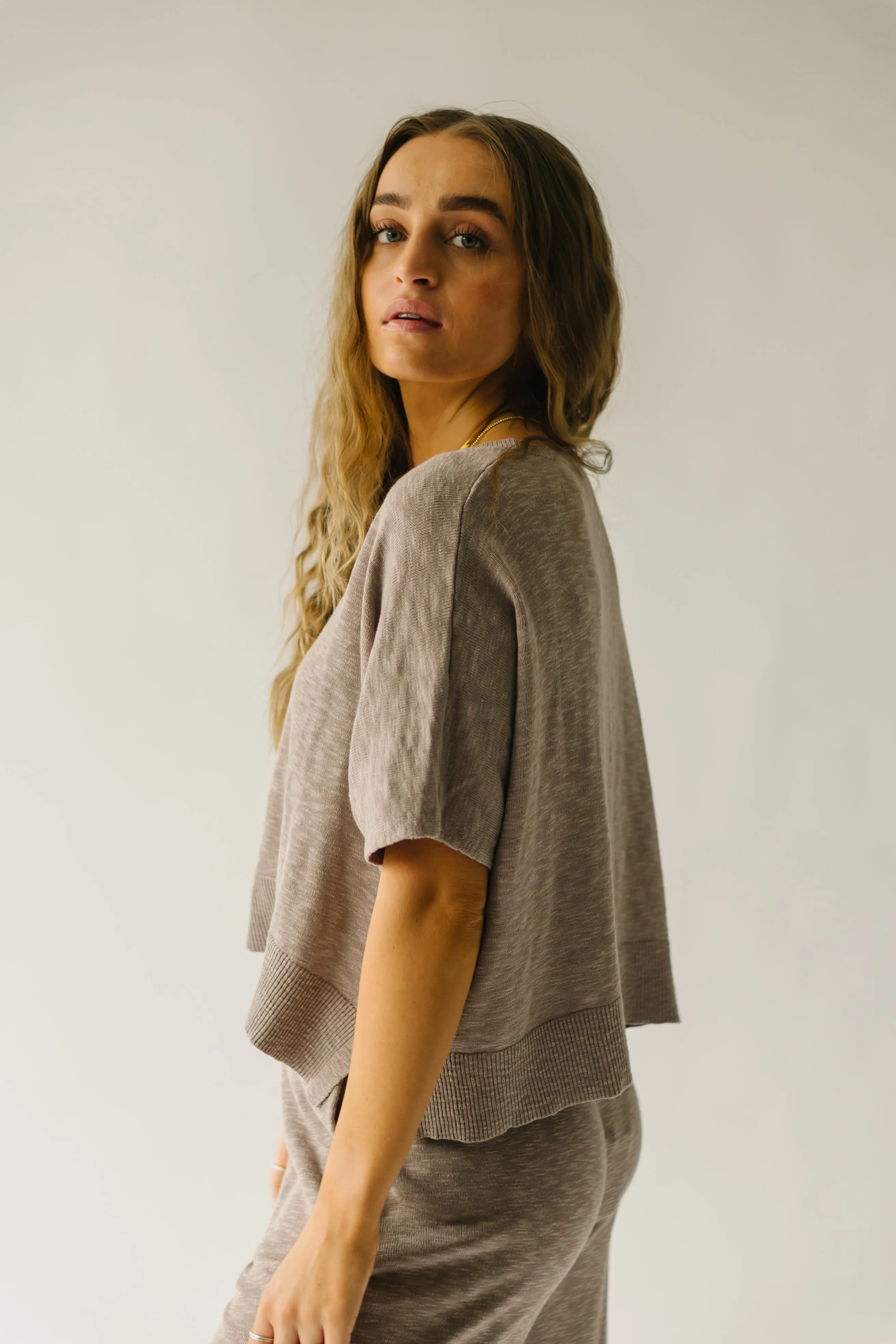 The Arrington Relaxed Sweater Set in Taupe