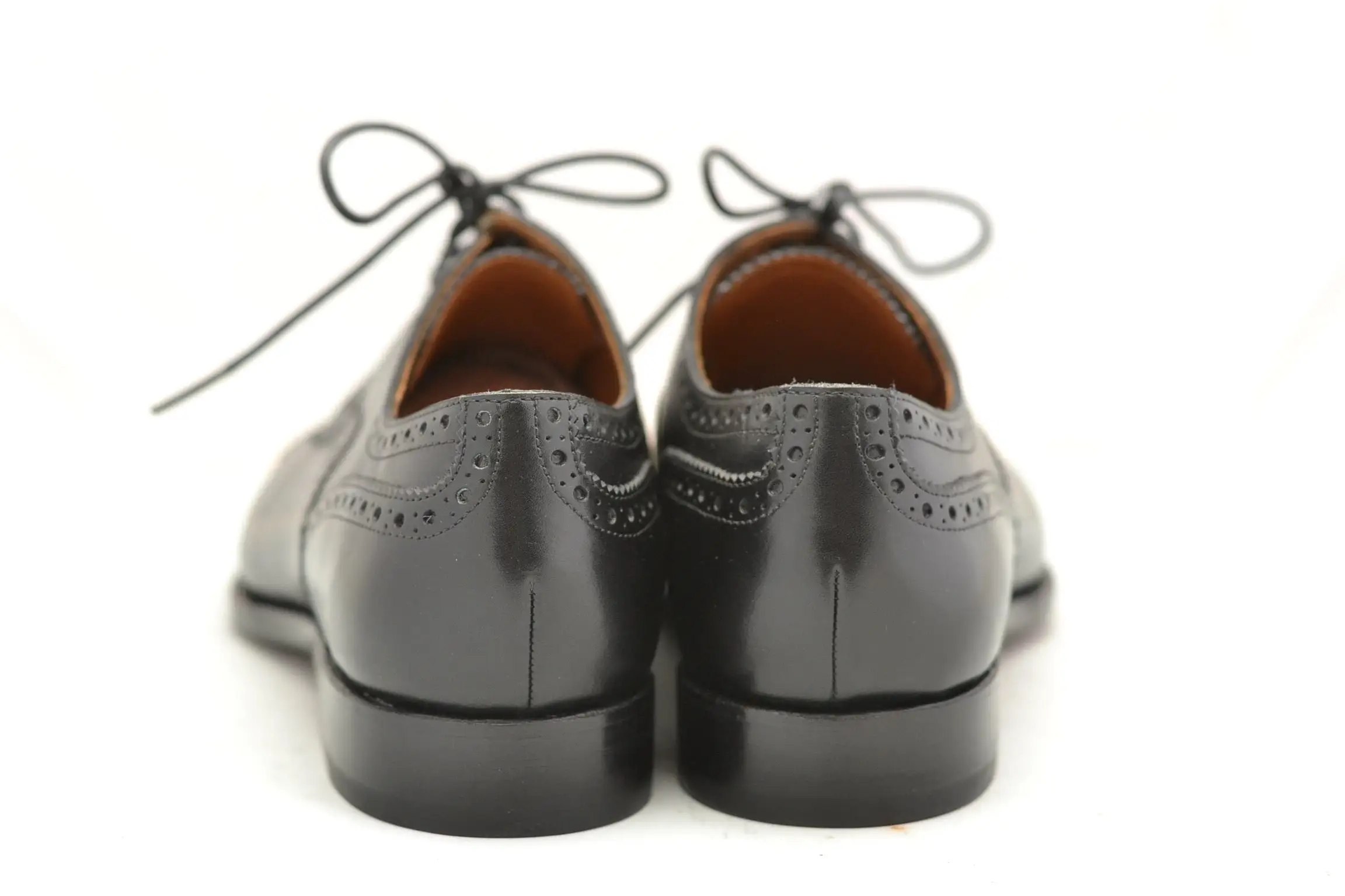 Toe cap derby brogue | black | calf