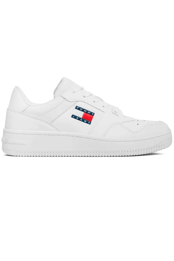 Tommy Hilfiger Leather Basket Sneaker White