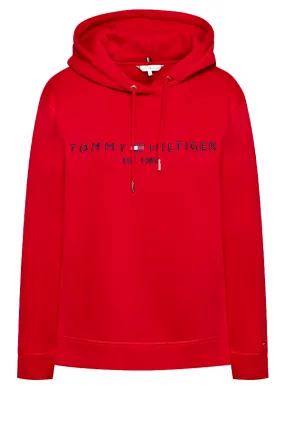 Tommy Hilfiger Women Est. Logo Hoodie Scarlet