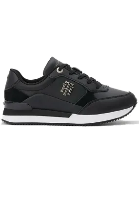 Tommy Hilfiger Women Plaque Runner Sneaker Black