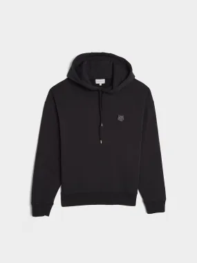 Tonal Fox Head Patch Oversize Hoodie, Black