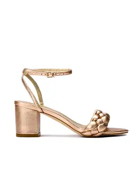 TRUE - GOLD METALLIC WEDDING SANDALS WITH PLAIT TOE  - FINAL SALE!