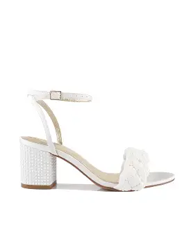 TRUE - PEARL WEDDING SANDALS WITH PLAIT TOE