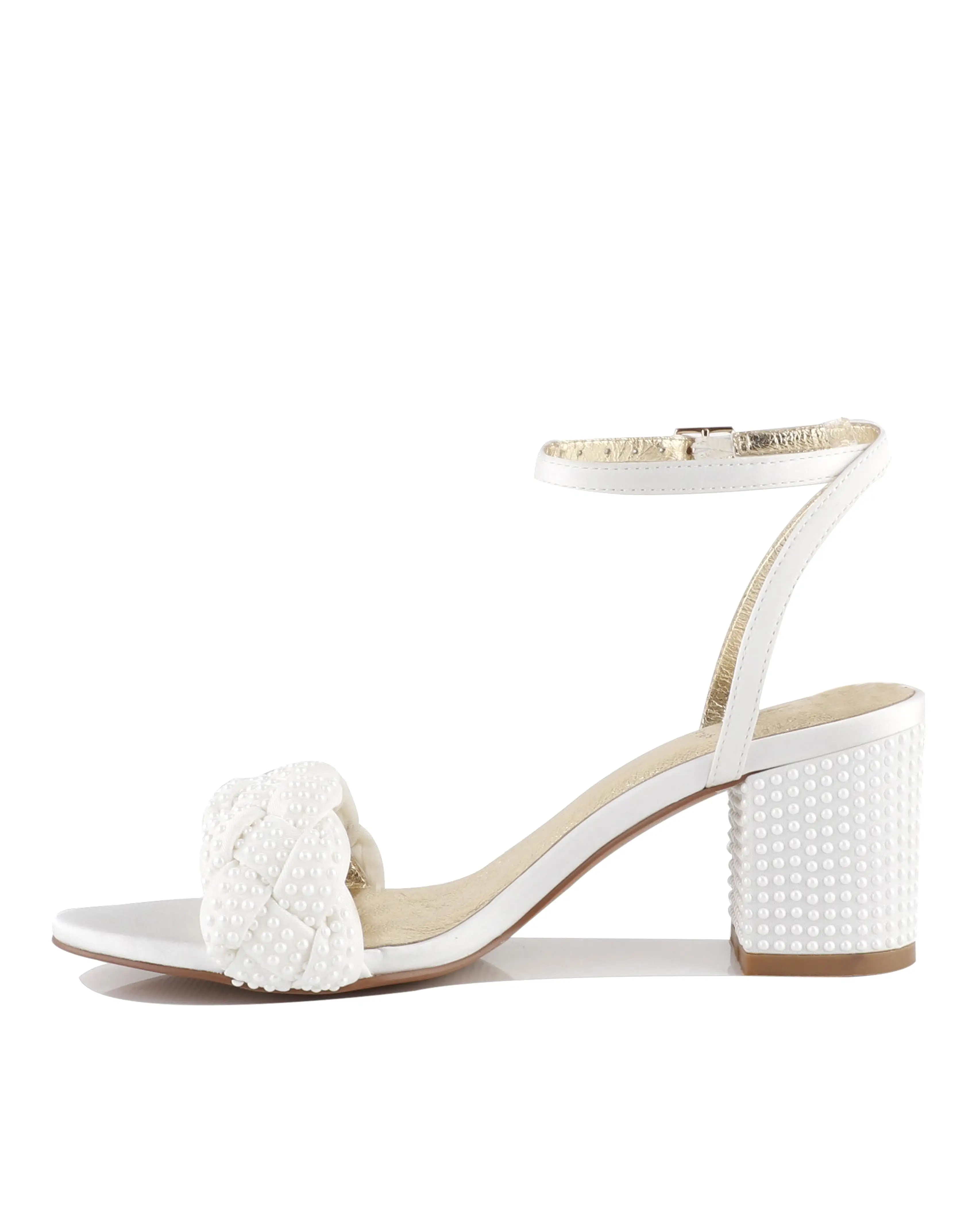 TRUE - PEARL WEDDING SANDALS WITH PLAIT TOE