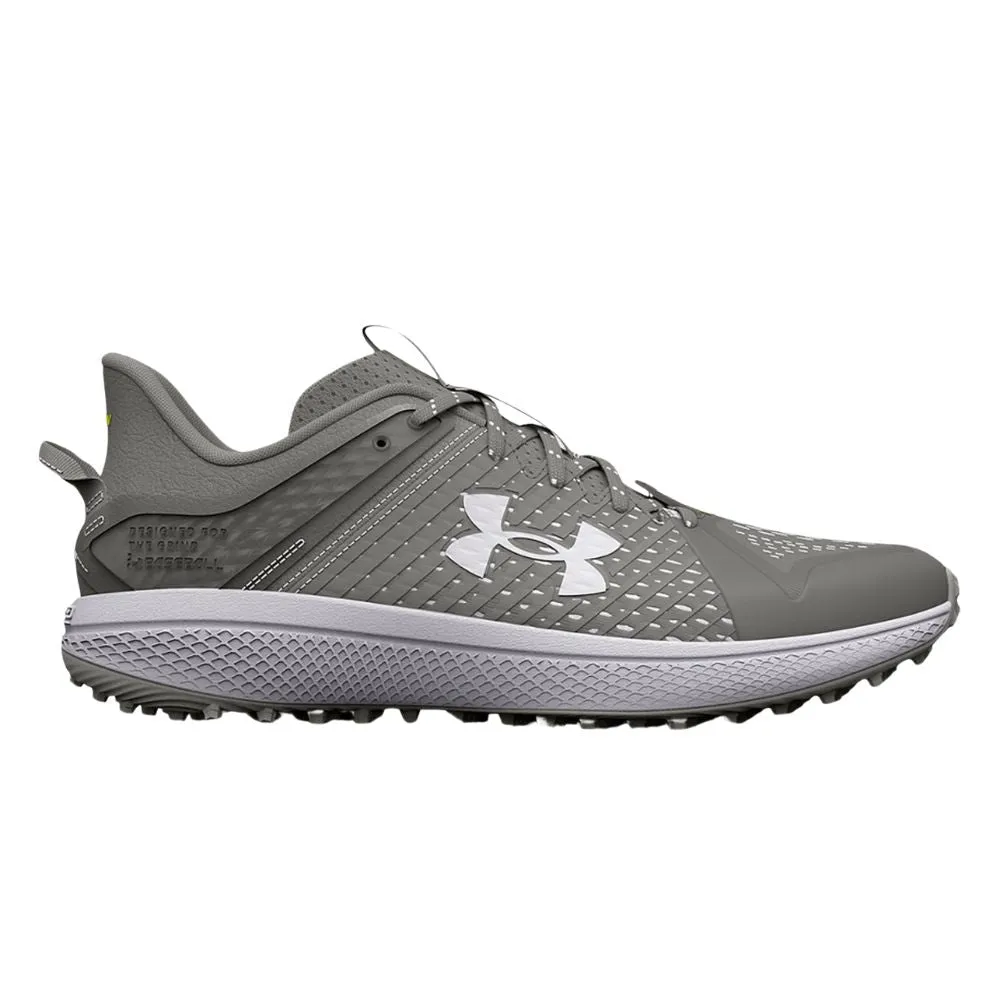 Under Armour Men's UA Yard Turf Baseball Shoes - Baseball Gray/White