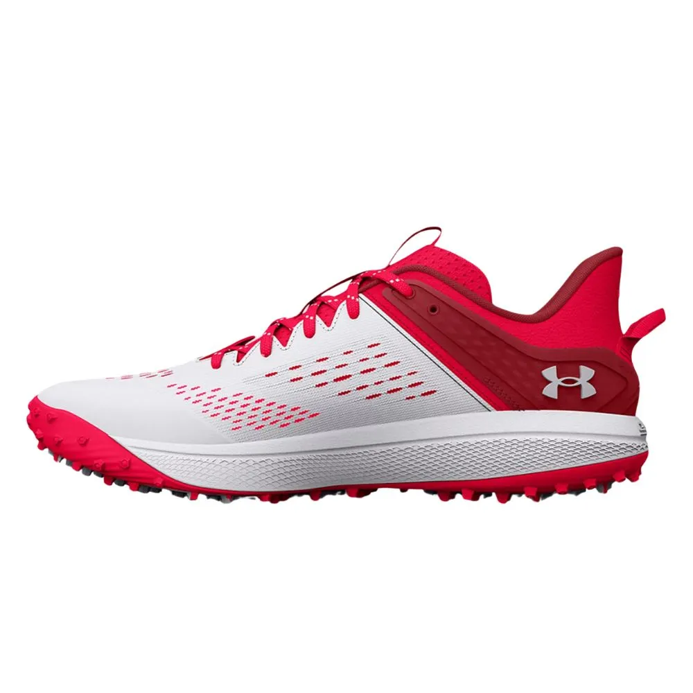 Under Armour Men's UA Yard Turf Baseball Shoes - Red/White